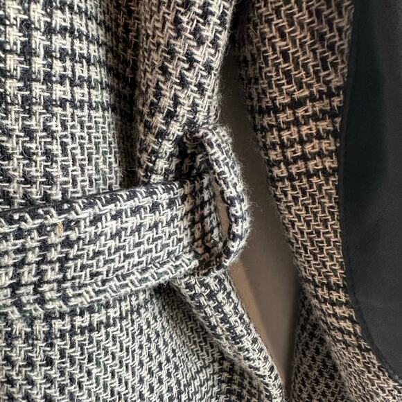 Harve Benard Vintage Wool Glen Plaid Double Breasted Belted Long Coat 10 - Picture 7 of 15